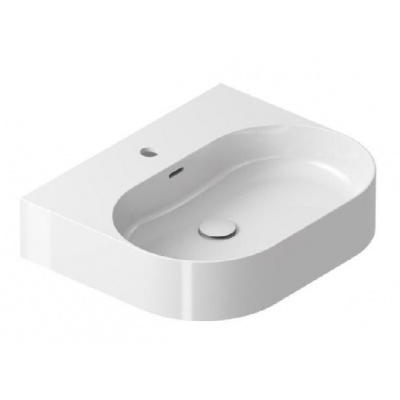 Ravak Ceramic - Umývadlo na dosku, 55x45 cm, s prepadom, s otvorom na batériu, biela XJX01155004