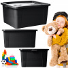 Plastový box s vekom 20L čierny Multibox na uskladnenie