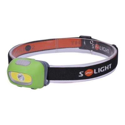 Solight LED čelové svietidlo, 3W Cree + 3W COB, 120lm, biel + červené WH24