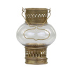 Chic Antique Mosadzná antik kovová lampáš na úzku sviečku - 11*15 cm - Chic Antique