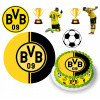 CUKROWY TLAČ Jedlý obrázok na tortu BORUSSIA DORTMUND Lopta + POSTAVY TEXT 3