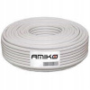 Koaxiálny kábel Amiko RG6W100CCS 1 m