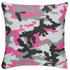 Bavlnená obliečka na vankúš Maskáčový ružový Veľkosť: 40 x 40