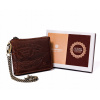 Peňaženka - Peterson Wallet Prírodná koža hnedá PTN N992C-08-HWM-138-Men's Product (Peterson Person Pase Pánsky reťazec zips)