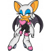 CUKROVÁ TLAČ jedlý obrázok na tortu Cukrová hmota Sonic Forces Rouge the Bat+MENO