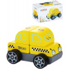 CUBIKA DŘEVO Baby autíčko Vůz taxi navlékací stavebnice set 5 dílků