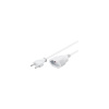 PremiumCord Kabel síťový prodlužovací dvojvidlice 230V 3m bílý kpsm3w