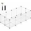 Songmics Výbeh pre hlodavce kovový voľný výbeh výbeh pre zvieratá 143 x 73 x 46 cm
