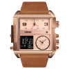 SKMEI 1391 duálny hodinky 3 times Rose gold Hnedé