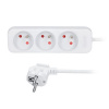 Solight prodlužovací přívod 3m, 3 zásuvky, 16A/3680W, PVC, bílý PP03X