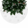 SPRINGOS Koberec pod vianočný stromček 55 cm, biely