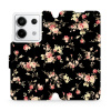 Flipové pouzdro Mobiwear - Xiaomi Redmi Note 13 Pro 5G / Poco X6 5G - VD02S Květy na černé (Knížkové flip pouzdro, obal, kryt na mobil Xiaomi Redmi Note 13 Pro 5G / Poco X6 5G - VD02S Květy na černé,