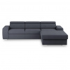MID.YOU ROZKLADACIA ROHOVÁ POHOVKA, textil, modrá, sivá - Sedačky - 000682004003