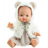 Realistická panenka Elvi v kabátku s oušky od firmy Paola Reina ze Španělska (LOS GORDIS 34 cm)