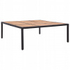 Záhradný stôl, stolík - Black Garden Table, 200x200x74cm Rattan PE a Dre (Black Garden Table, 200x200x74cm Rattan PE a Dre)