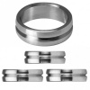 Krúžky na násadky Mission F-Lock titanium, strieborné