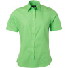 James & Nicholson Košile JN 679, popelínová, krátký rukáv, dámská COT02067904200-lime green XS Zelená lime