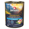 Konzerva Ontario Puppy kuracie pate s príchuťou spiruliny 800g