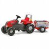Rolly Toys Šlapací traktor Rolly Junior RT s vlečkou červeno-šedý