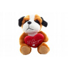 Plyš pes srdiečko 14 cm