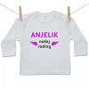 Boodyy Tričko s dlhým rukávom Anjelik našej rodiny Ružová 92 (18-24 mesiacov)