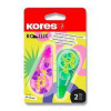 Korekčný strojček Kores ROLLiX, 8 m x 5 mm, mix farieb [2 ks]