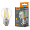 LED žiarovka Filament E27 G45 6W teplá biela