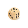 Drevená hracia kocka - 1,5 cm - natur