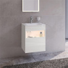 KEUCO Stageline závesná skrinka pod umývadlo, 1 zásuvka + 1 priehradka, s elektrinou, 500 x 490 x 625 mm, biela, 32842300110