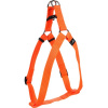 Postroj Flamingo Step&Go Ziggi Reflective Orange - neónový nášlapný postroj pre psa, pracka so zámkom, oranžová - XL