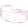 vidaXL posteľ s box springom a matracom tmavosivá 100x200 cm kordurová tkanina - Sivá - 265895-282557