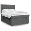 Box spring postel s matrací tmavě šedá 140x200 cm textil Šedá 3293992