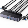 Prepínač KVM Ugreen CM664 HDMI prepínač 2v1 4K 60Hz USB 3.0 + USB C