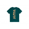 Alpha Industries BACKPRINT T Force Green tričko pánske Veľkosť: XL, Farba: zelená