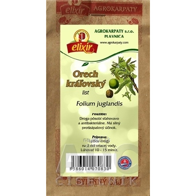 AGROKARPATY, s.r.o. Plavnica AGROKARPATY ORECH KRAĽOVSKÝ list bylinný čaj 1x30 g 30 g