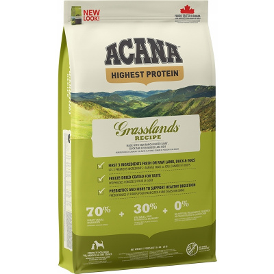 Granule pre psa - Acana Grasslands Dog 11,4 kg + pamlsky NOVINKA (Acana Grasslands Dog 11,4 kg + lahôdky nové)