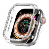 Ochranný rámeček s kamínky pro Apple Watch 10, 42 mm - Transparentní