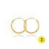 MINET JMAN0392GE02 - MINET Pozlacené broušené stříbrné náušnice KRUHY 2 cm