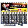 Alkalická batéria Toshiba AAA (R3) 12 ks