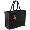 Westford Mill Nákupná jutová taška WM407 Black 42 x 33 x 19 cm