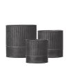 Wikholmform Kovové obaly na kvetináče AMIRA V.18/15/13cm SET/3ks čierne
