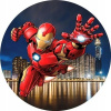 CUKROVÁ TLAČ jedlý obrázok na tortu Cukrová hmota IRON MAN AVENGERS SADA 4
