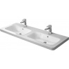 Duravit DuraStyle - Dvojumývadlo nábytkové 130x48 cm, s 1 otvorom na batériu, biela 2338130000