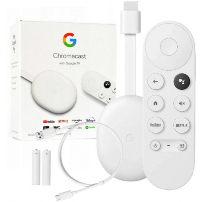 Prehrávač Google Chromecast 4 s televízorom Google TV