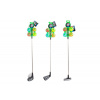 Teddies Golfová sada 1ks palica 60cm + 4ks loptička kov/plast, 3 druhy