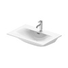 Duravit Viu - Umývadlo, 73x49 cm, s prepadom, s otvorom na batériu, WonderGliss, biela 23447300001