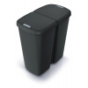 Odpadkový koš COMPACTA Q DUO recyklovaný černý, objem 45l (Keden NDAB45-S411*)