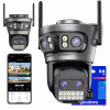DVOJITÁ KAMERA WIFI IP SMART VONKAJŠIA OTOČNÁ QHD 4x 5MP ZOOM APLIKÁCIA