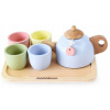 Súprava na čaj Mamabrum drevená, viacfarebná, 7-dielna