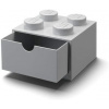 LEGO® stolové box 4 so zásuvkou 15,8 x 15,8 x 11,3 cm sivá